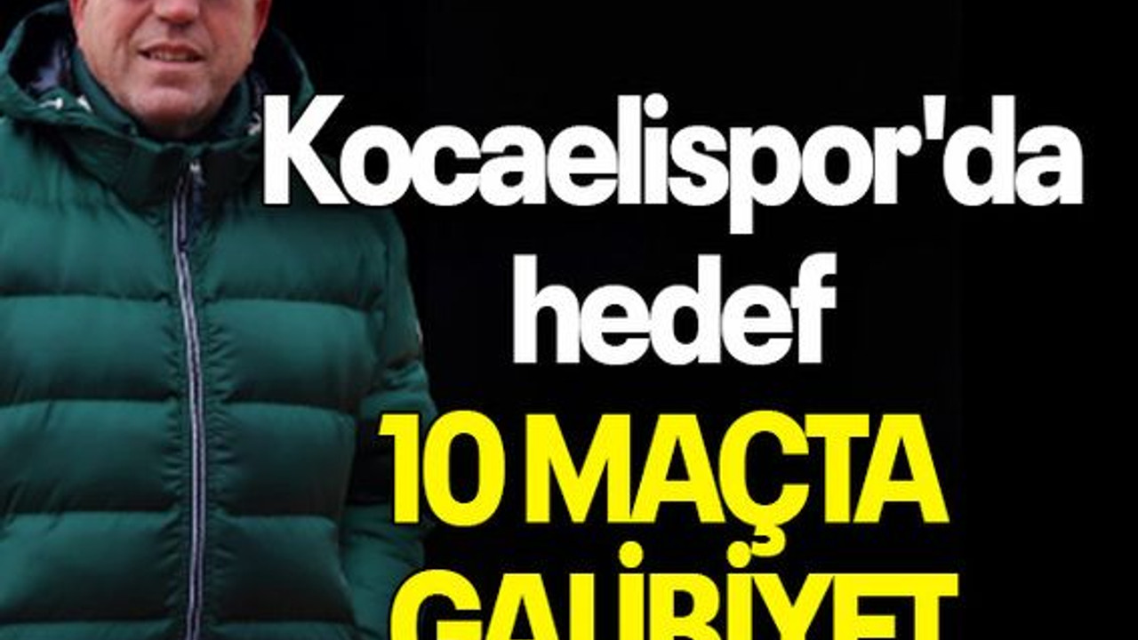 Kocaelispor'da hedef 10 MAÇTA GALİBİYET